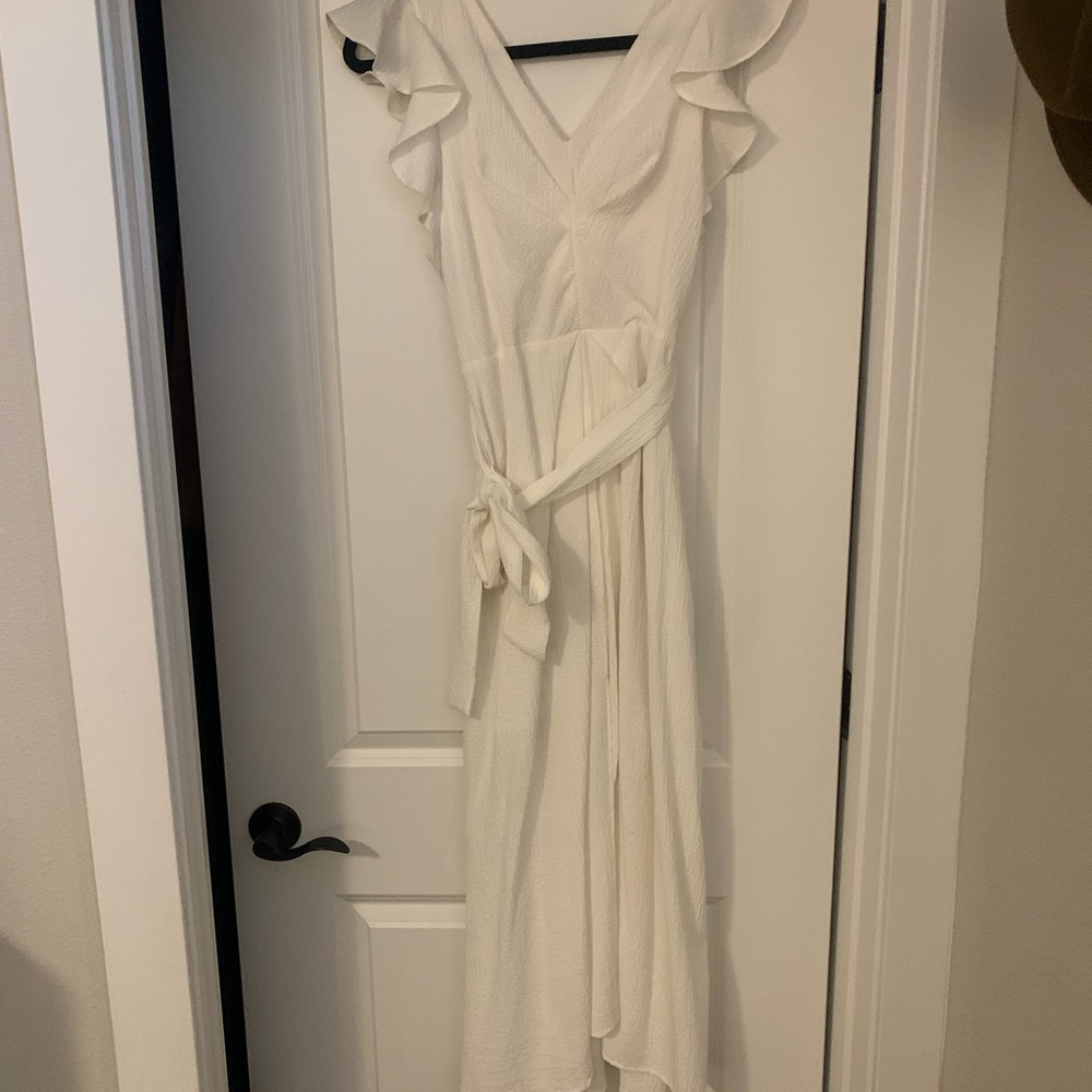 White midi dress